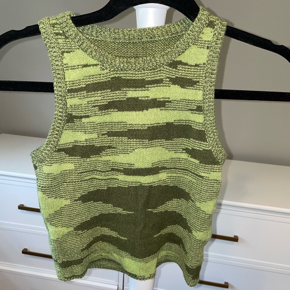 Green sweater tank